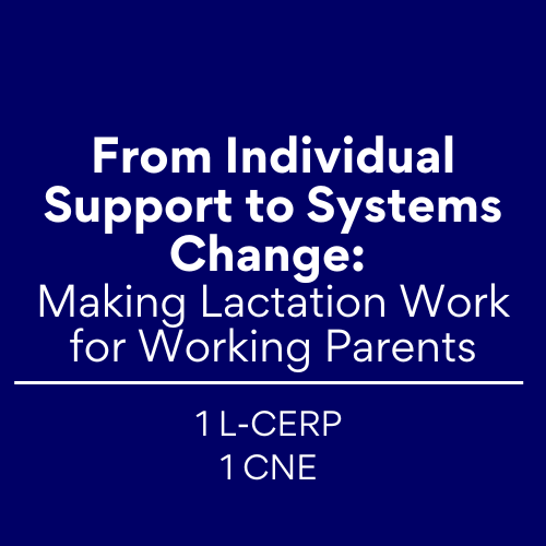 Webinar: From Individual Support to Systems Change: Making Lactation Work for Working Parents